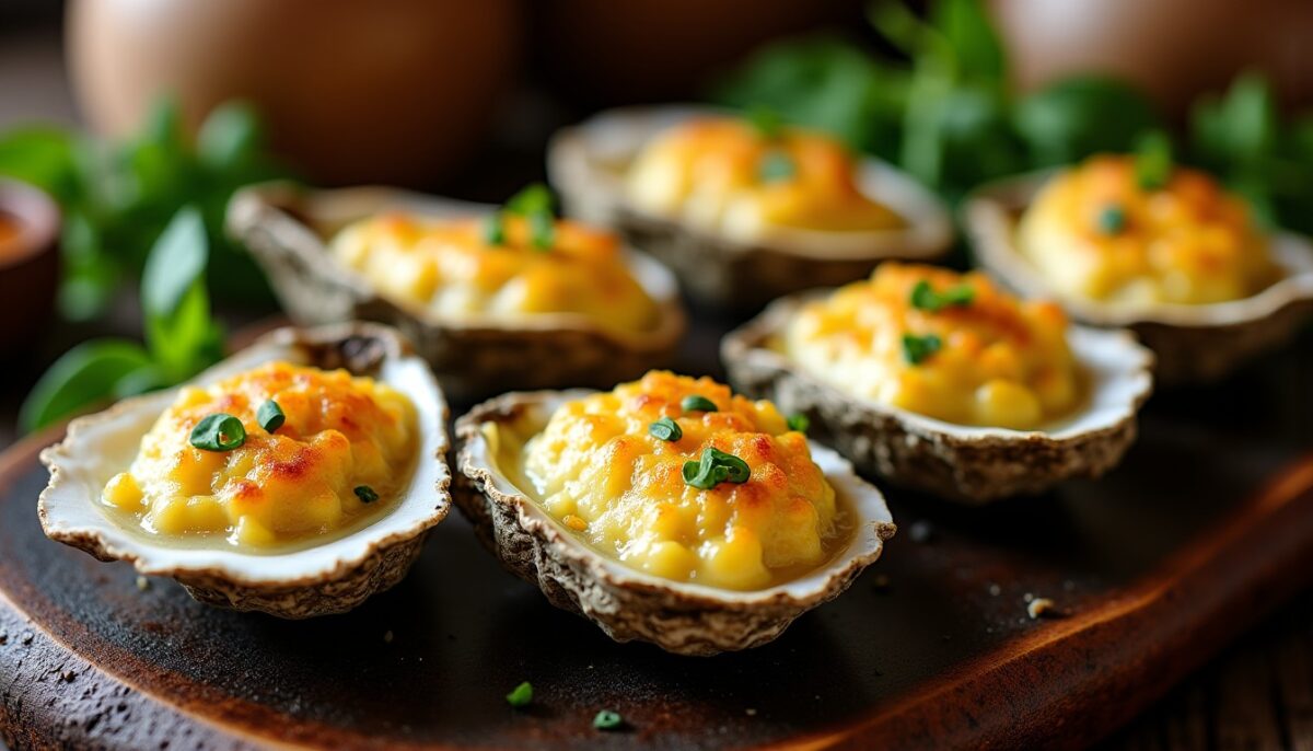 Huîtres gratinées au parmesan : une recette facile et savoureuse au four