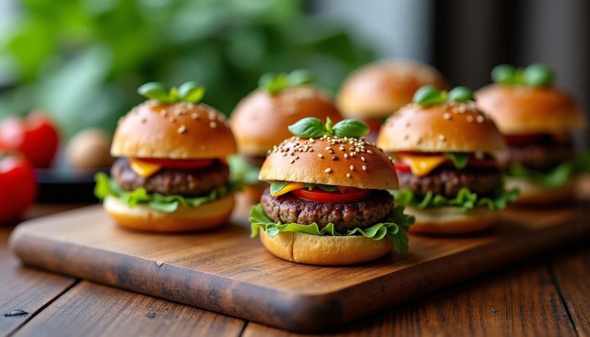 Mini burgers gourmands : idées de garnitures simples et originales pour un apéro réussi